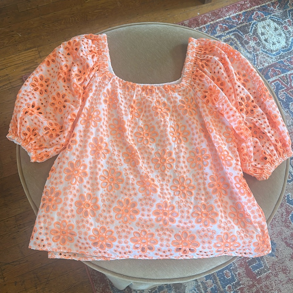 Lily Pulitzer Kerrigan Elbow Puff Sleeve Top